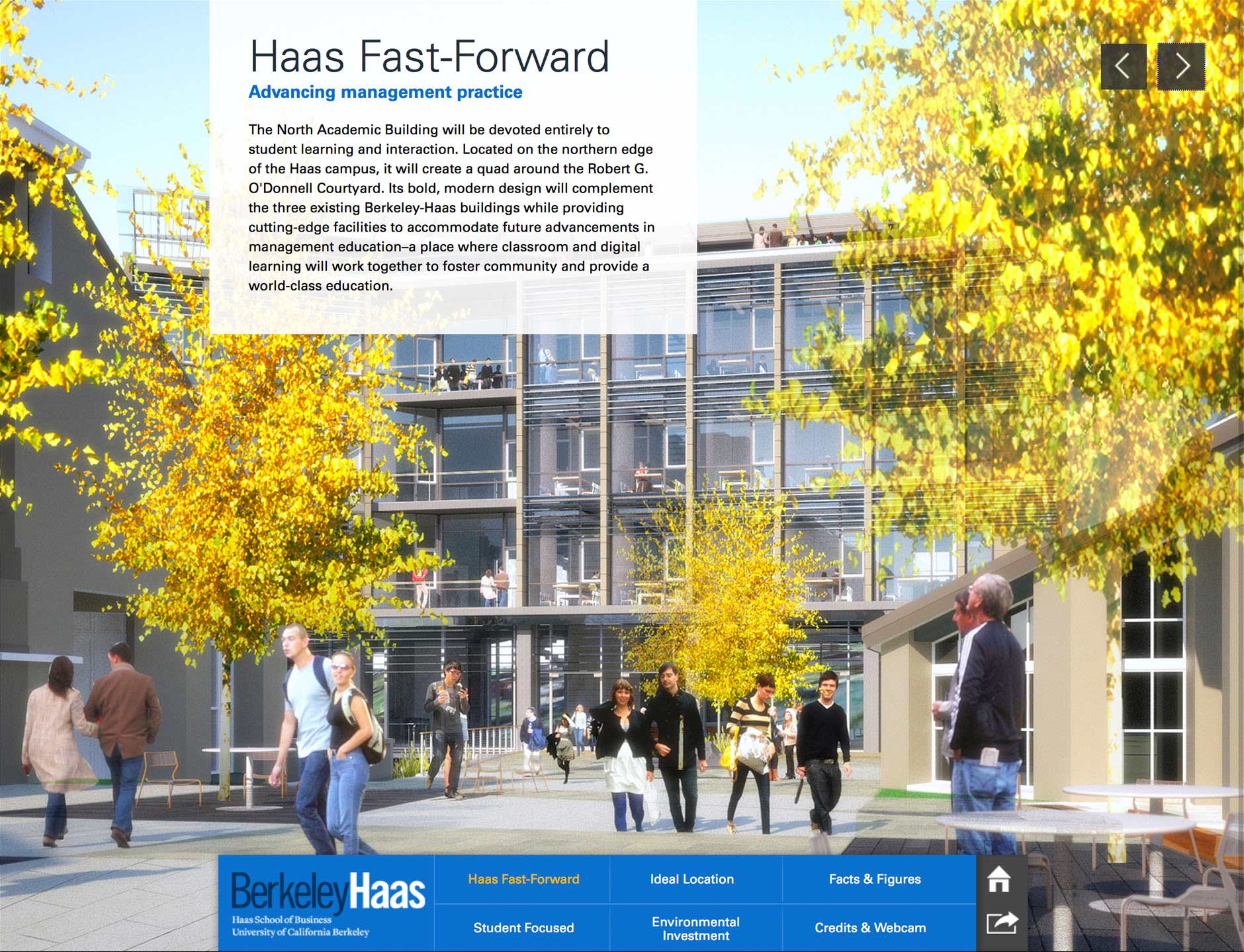 Haas School of Business: The North Academic Building Microsite