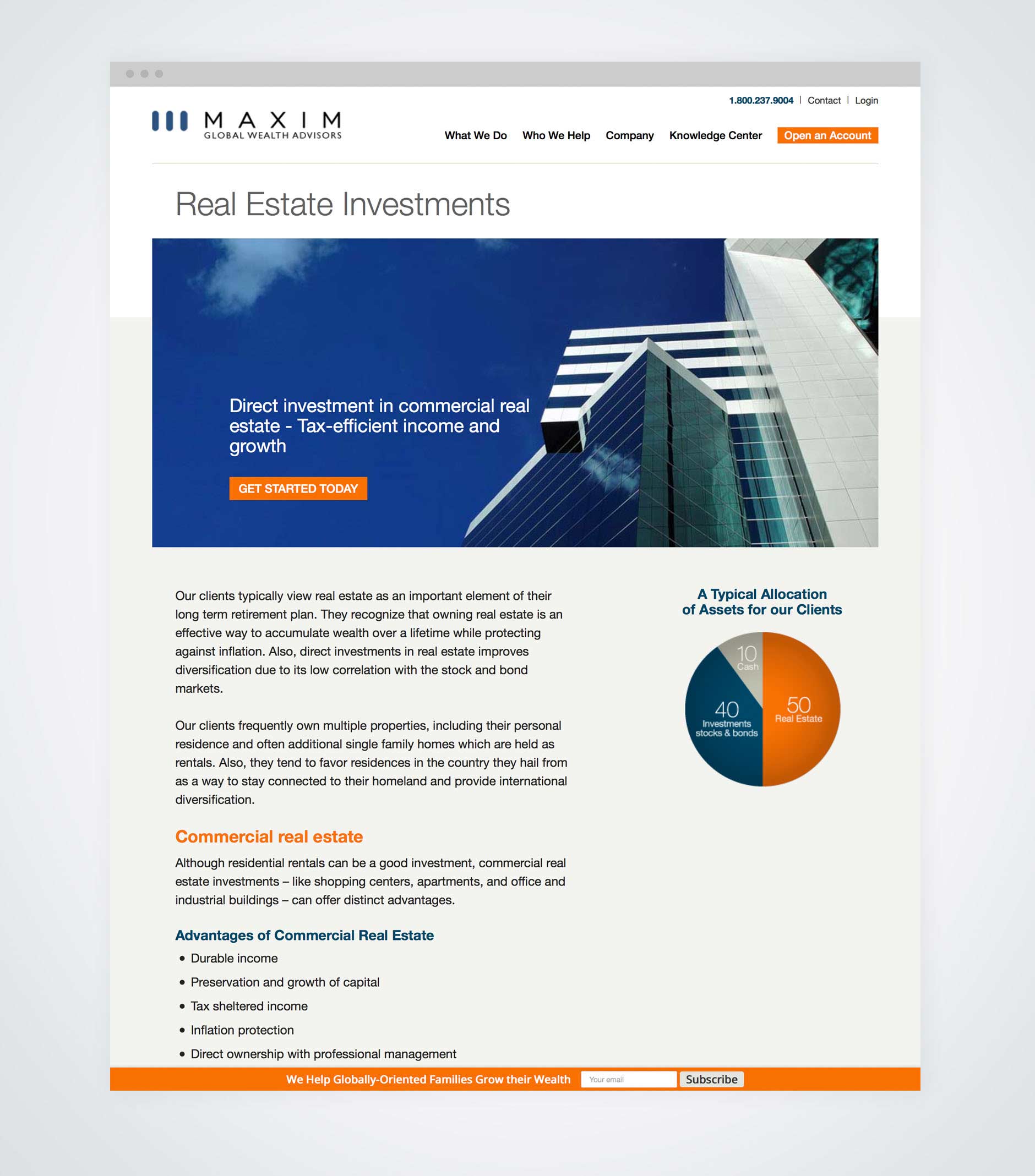 Maxim Global Wealth Advisors Website