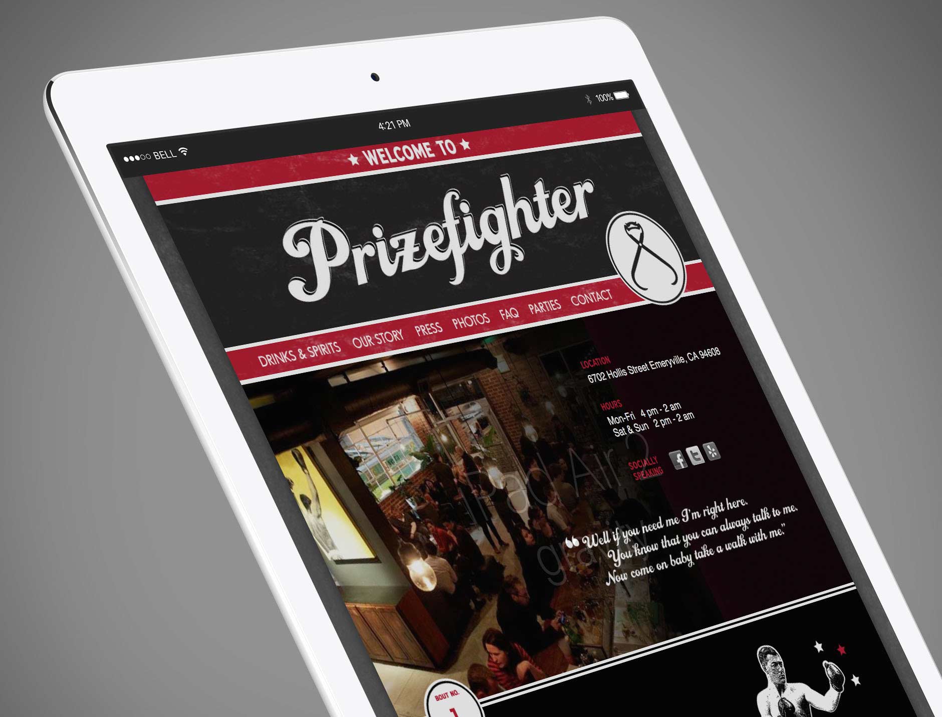 Prizefighter: Website